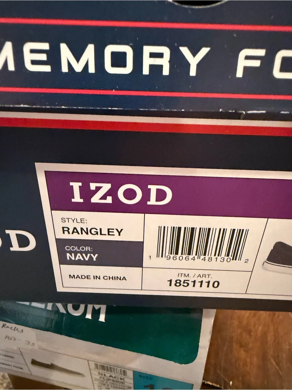 Izod Men’s Rangley Lace Up Oxford Shoes Naby blue Canvas Size 10 M US